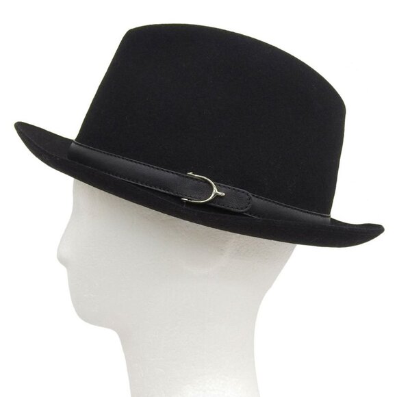 Gucci Rabbit 100% Leather Use Felt Hat Black Silver Hardware main image 5